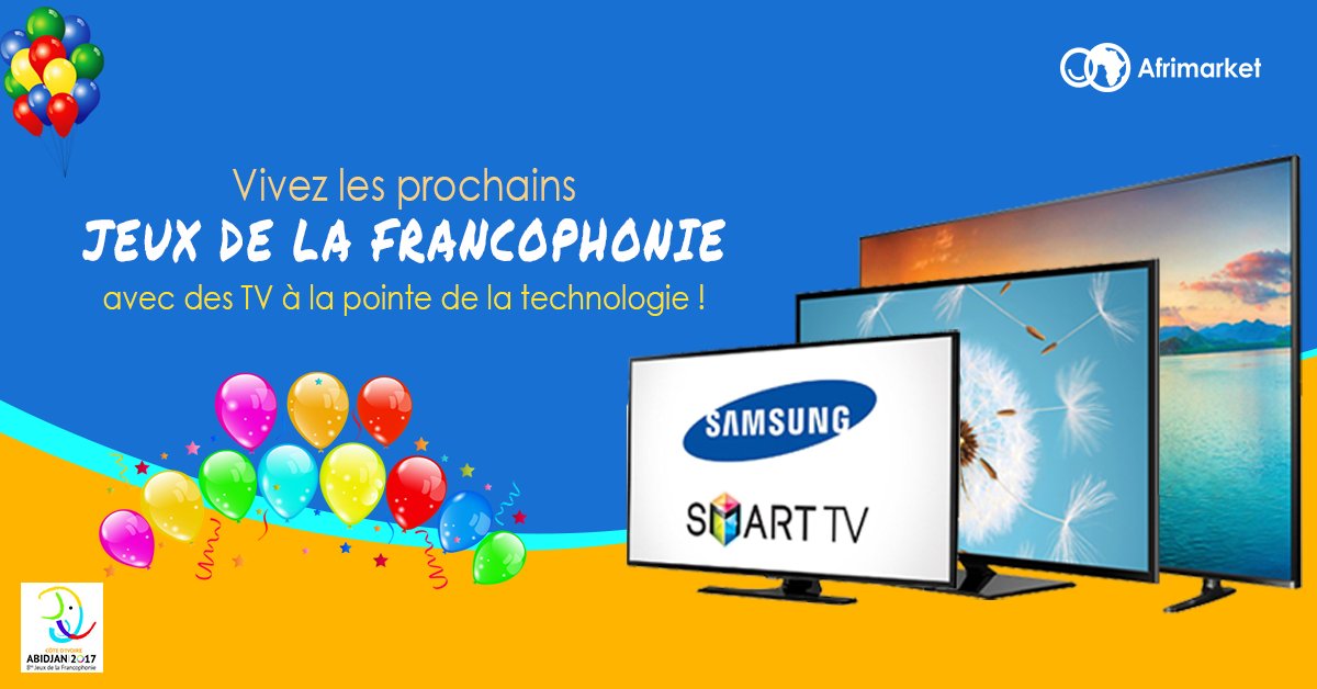 C'est bientôt les jeux de la Francophonie ! Vivez-les comme si vous y étiez avec des TV de choix juste ici 👉afri.ma/2sXH8pn