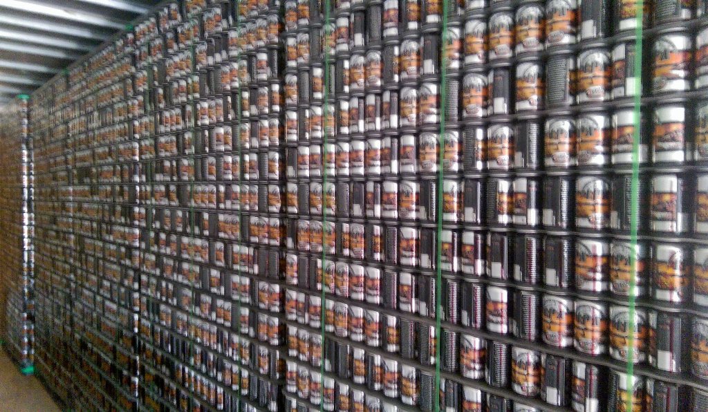 cedarcreekbeer's tweet photo. We need y'all to drink up! A new shipment of #Dankosaurus cans waiting to be filled came in today! https://t.co/Lj8Sr0qlmJ