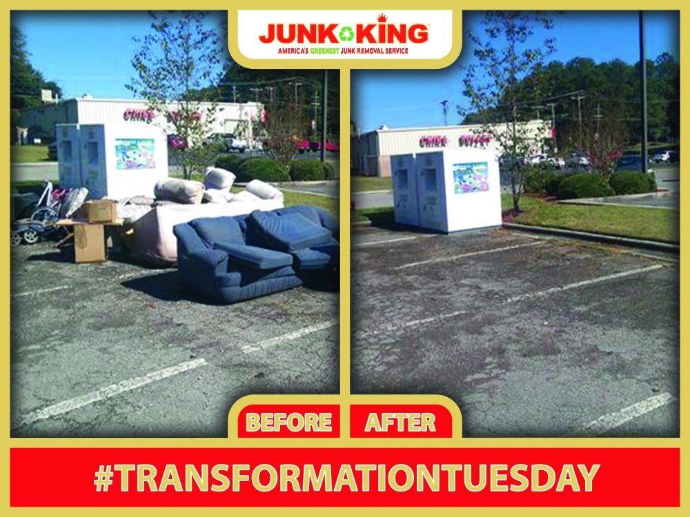 Let us remove your old couches so you can make room for new ones. We offer mattress removal too! #TransformationTuesday #MattressRemoval