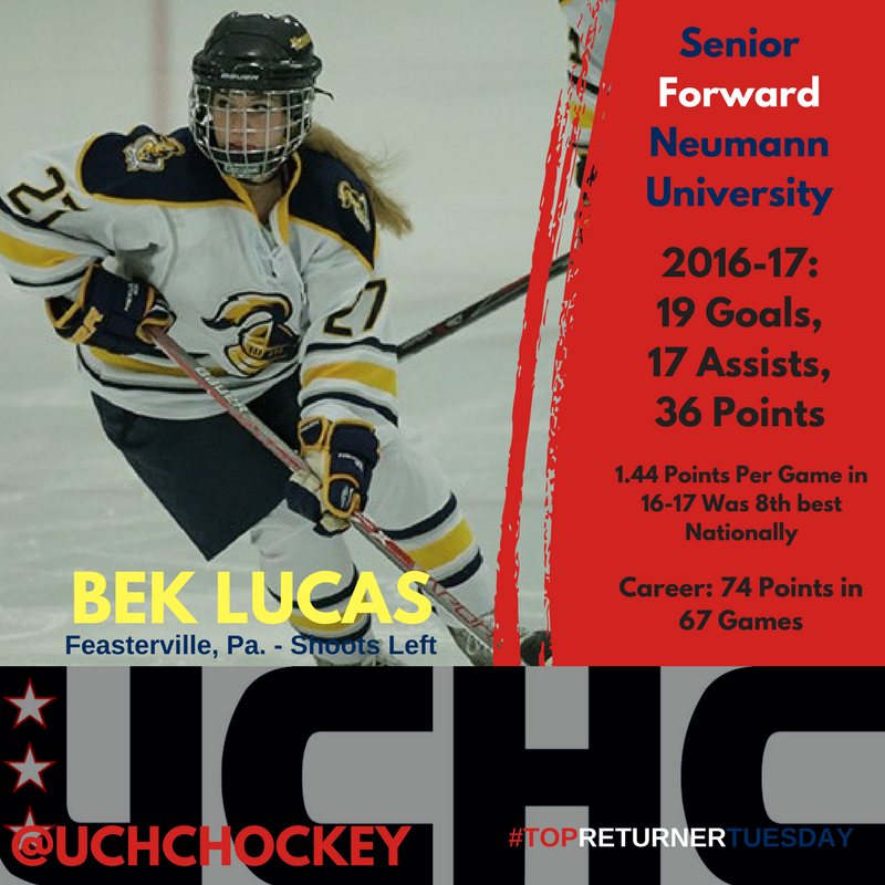 UCHCHockey's tweet photo. After owning the competition as a junior, the eyes of the nation will be on @NeumannKnights forward Bek Lucas in 17-18! #TopReturnerTuesday https://t.co/HihLrTvWwv