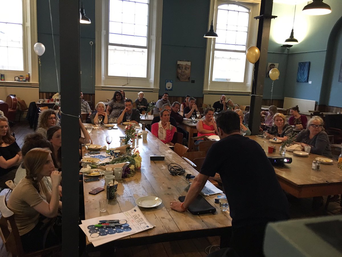 g00dfornothing's tweet photo. Nice turn out #gfnExeter @BTPcafes have put on the space and their suppliers gifted cheese wine and beer again-now that's good for nothing! https://t.co/UUtXu8h3z8