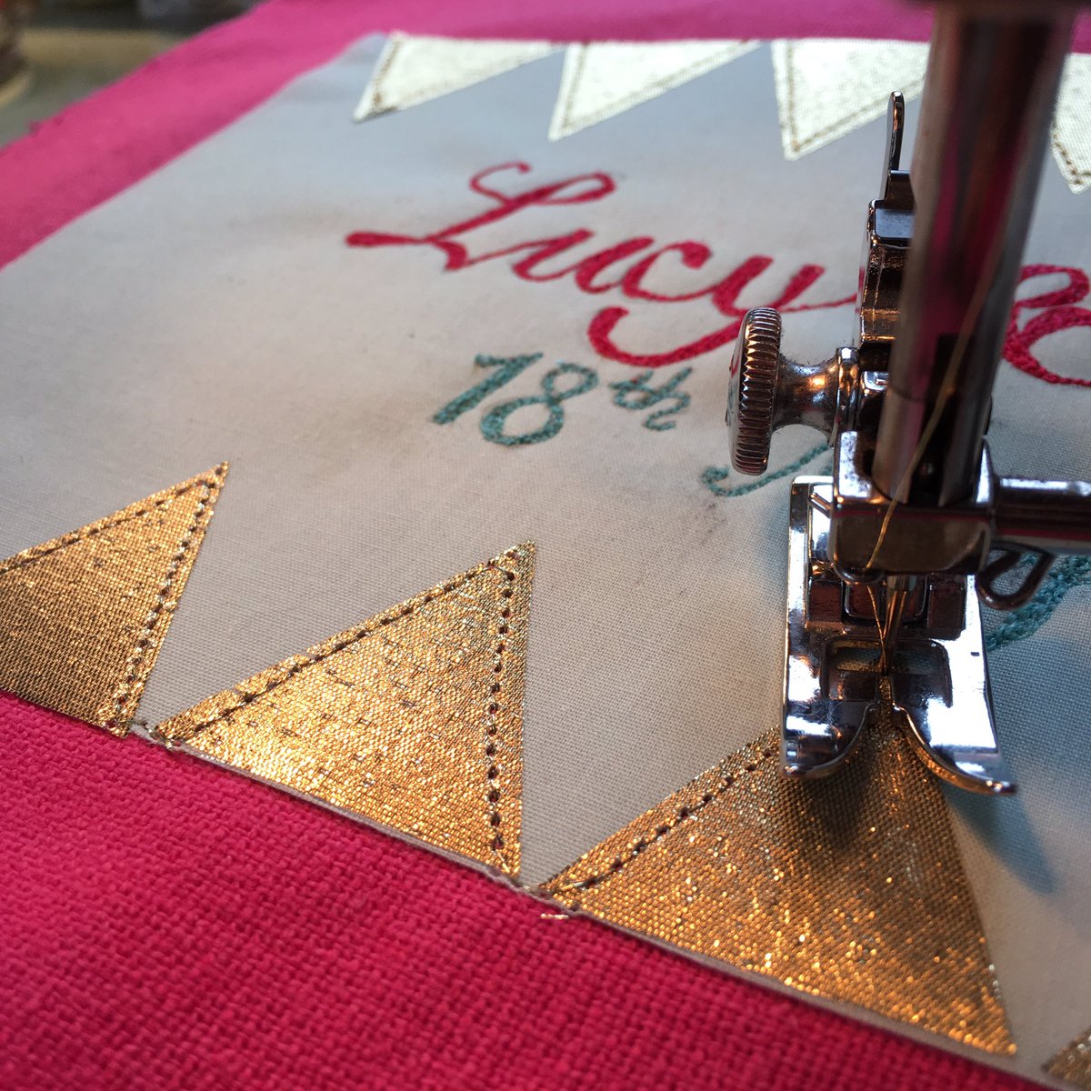 Bondaweb + #appliqué = neat, clean edges &amp; no fraying 👌✂️🗯 #bysally #sewingtips #weddinggift #personalisedgifts #textiles