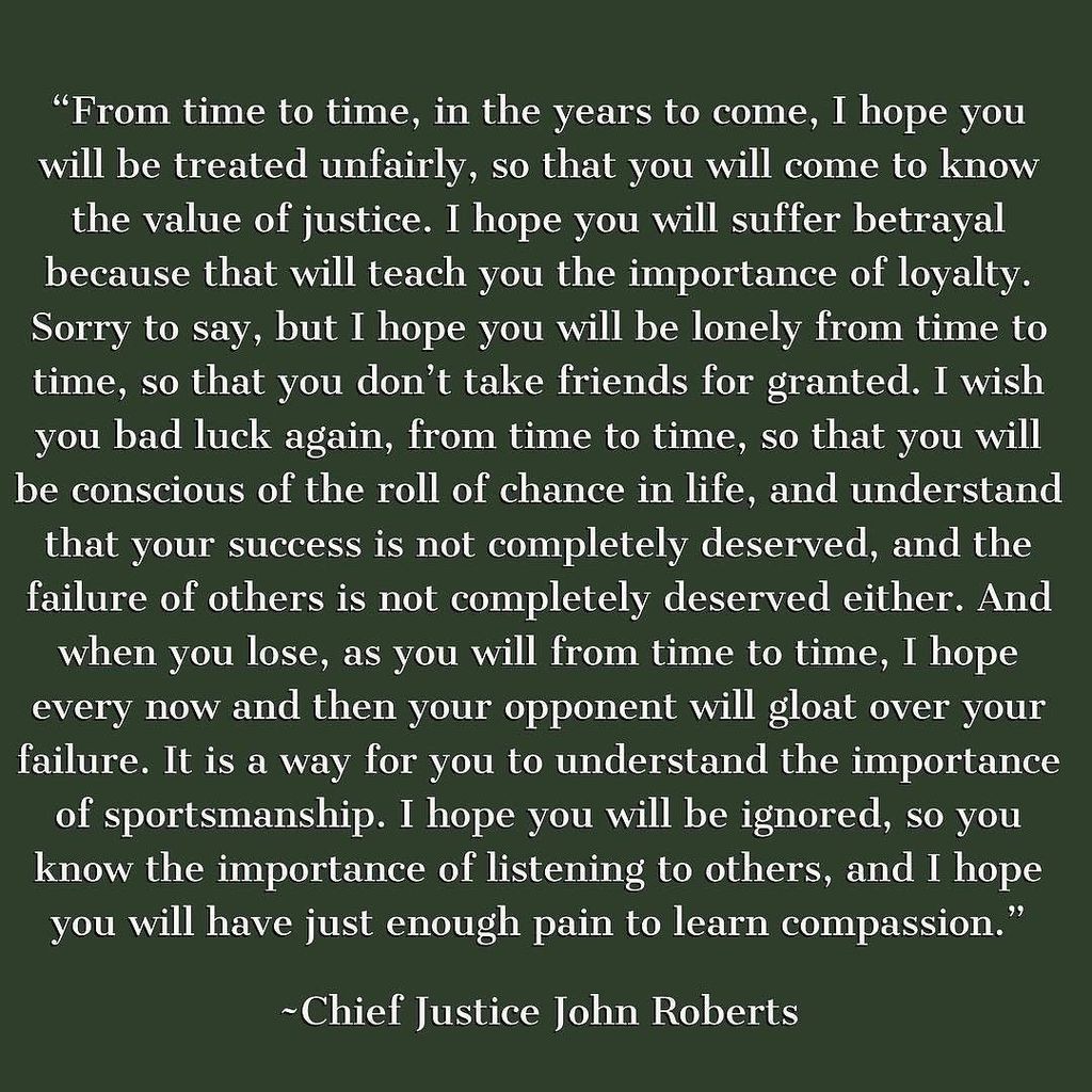 Great words from Chief Justice Roberts and a reminder in our age that character still counts. ift.tt/2sXIrF0