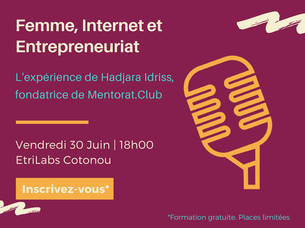 EtriLabs's tweet photo. Ce vendredi à 18h @hadjara94 partage son expérience de l'#entrepreneuriat tech. Prenez le RDV #team229 #wasexo
https://t.co/UT2bFTBc7W https://t.co/FIwW3GUbh5