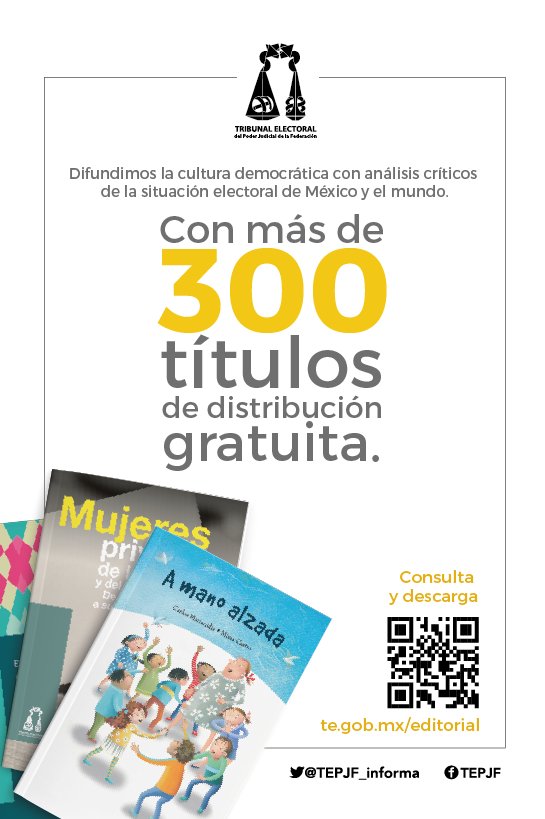 AischaU's tweet photo. #TEPJF  Descarga de forma gratuita más de 300 títulos en materia electoral: https://t.co/WVQFOPFPMp https://t.co/UvXdSgSQbN