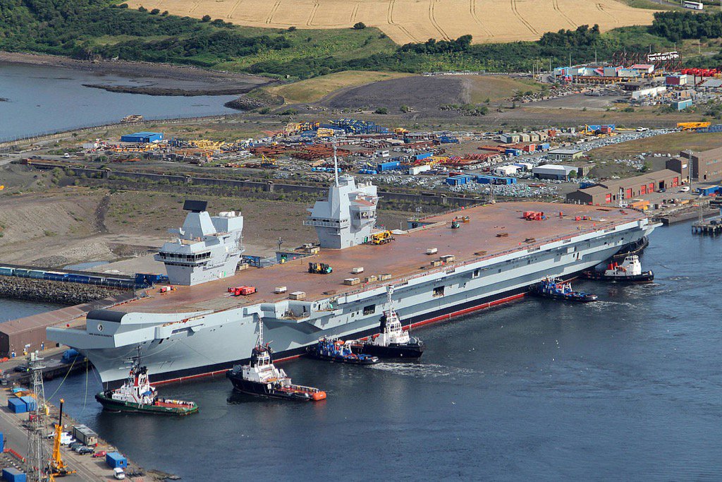 Some of you have asked me about this. HMS Queen Elizabeth leaving Rosyth yesterday. Fantastic!