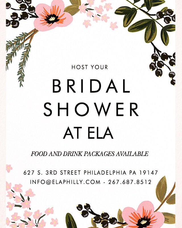 ElaPhilly's tweet photo. #partyplanning for all of our #brides this summer! #host your #bridalshower at ELA #brides #bridalparty #phillybrideguide #phillybridalexpo https://t.co/bzq8qbdmWp
