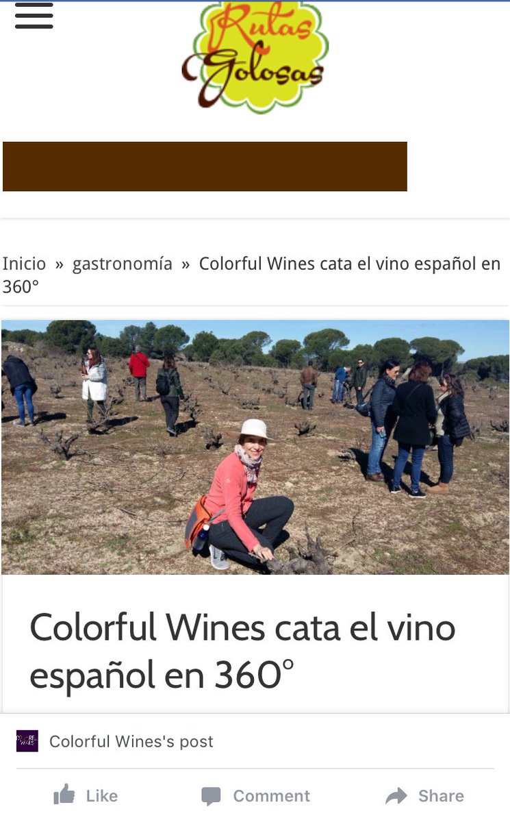 ColorfulWines's tweet photo. About #colorfulwines y sus experiencias de #enoturismo en #españa https://t.co/bpfU0Epo3Z via @rutasgolosas #vino #winelovers #spain https://t.co/Aj7bF3FOmr
