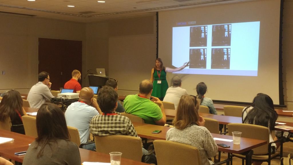 CoderConference's tweet image. How can a developer come to love JavaScript? Cora Fedesna talks &quot;Rekindling (or kindling) a Love for JS&quot; #javascript #coderconference