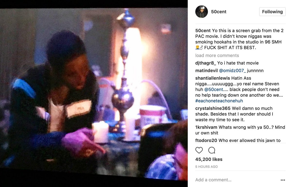 XXL's tweet image. 50 can't stop going in on the 2Pac movie 😂