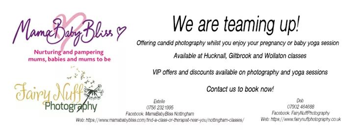 fairynuffphotog's tweet photo. So excited to be teaming up with MamaBabyBliss photographing their Hucknall, Giltbrook and Wollarton pregnancy and baby yoga classes! https://t.co/6ImTWH92lF