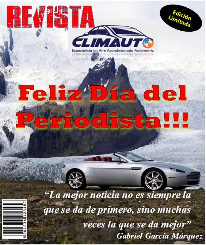 MSclimauto's tweet photo. Sin Periodistas no hay periodismo y sin periodismo no hay democracia... Feliz Día del Periodista!!! ##27Jun #DíaDelPeriodista #Climauto https://t.co/ZmlaV2tAO3