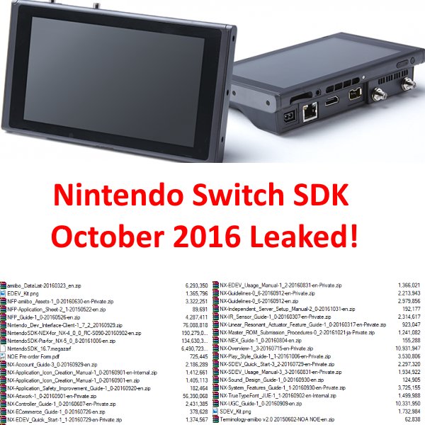 Twitter: "Nintendo Switch SDK October 2016 Has Been Leaked!: A Complete Software Developer Kit For… https://t.co/uVAFs16vLw #maxconsole #scene #gaming https://t.co/FOmyGRig29" Twitter