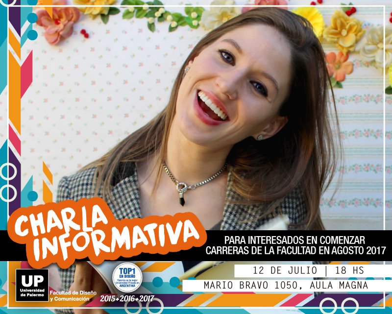 modadc's tweet image. Charla informativa Para Interesados en comenzar carreras de la Facultad en agosto 2017

fido.palermo.edu/servicios_dyc/…