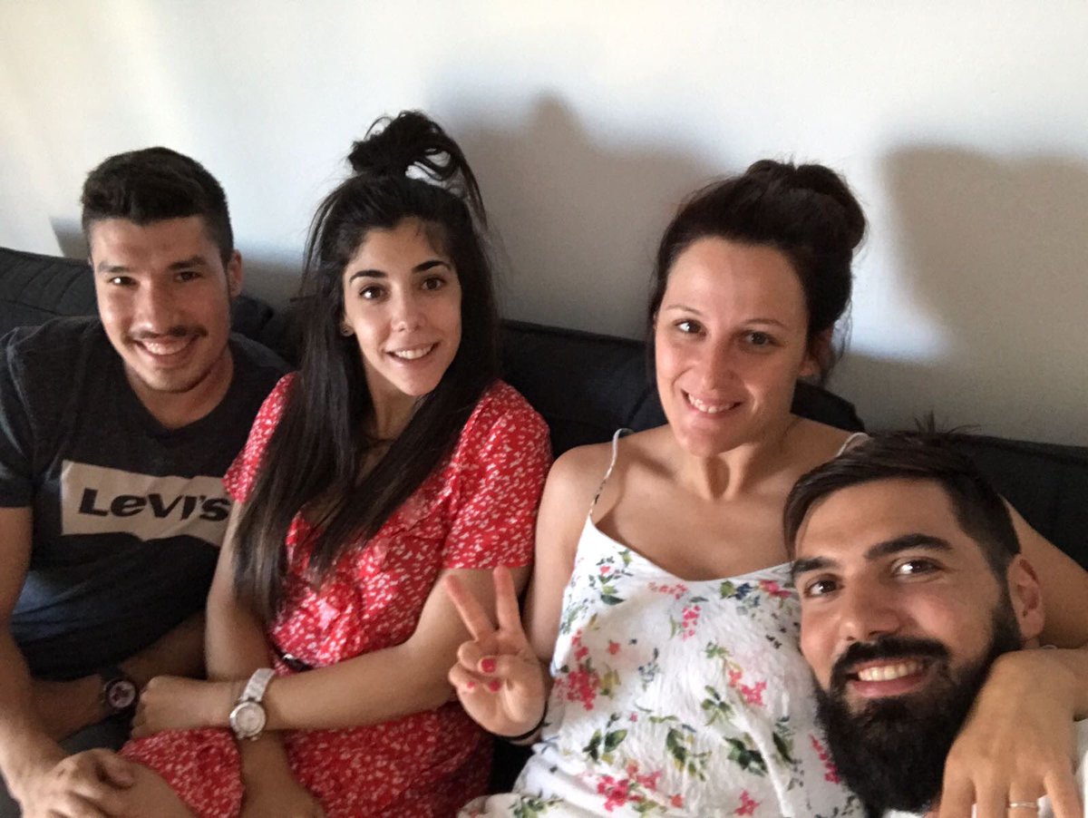 AlexDujshebaev's tweet photo. Enjoying the day with the #Darsis! What a delicious paella have prepared @maqueda5 and @Makaguilar10! 👩🏻🍳🥘👨🏻🍳 #finalcountdown https://t.co/dIcchRP2Mx