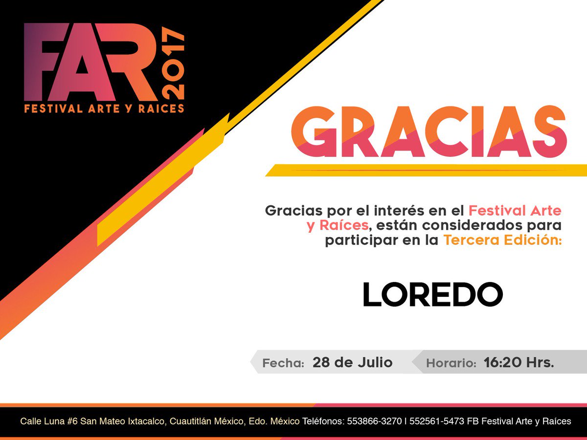 loredo_mx's tweet photo. #Loredo regresa a los escenarios!! Nos vemos en #FAR2017
El rock no muere!! lml https://t.co/vmpPLrQOeH