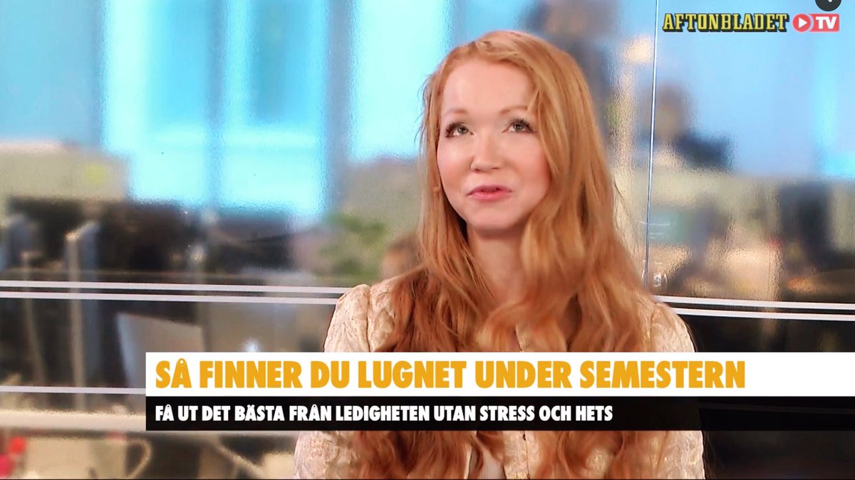 Dagens 'så finner du lugnet under semestern - 4 tips' inslag på <a href="/tv3se/">TV3 Sverige</a> <a href="/AftonbladetTV/">Aftonbladet TV</a> 🌸🌿#angelaahola 

tv.aftonbladet.se/abtv/articles/…