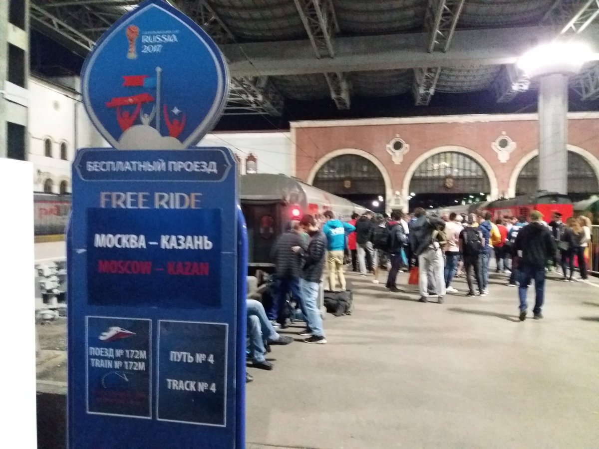 JirkaGrahl's tweet photo. A night to remember. Fan-train to #Kazan (Tatarstan). #Kazanskyvoksal #confedcup #fantrain #PORCHI https://t.co/N5JG1Wtv35