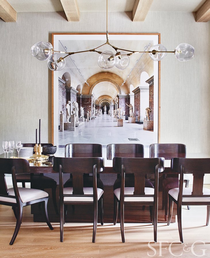 MTDesigns's tweet photo. The art of fine dining. A Candida Höfer photo of the Louvre sets the stage in a deliciously smart dining room. https://t.co/HEyxpMleAy https://t.co/3VarTK0lmo