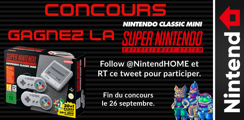 NintendHOME's tweet photo. 🎁 Concours – Follow @NintendHOME et RT ce tweet pour tenter de gagner une Nintendo Classic Mini: SNES à sa sortie ! https://t.co/ZxY7zFlF95