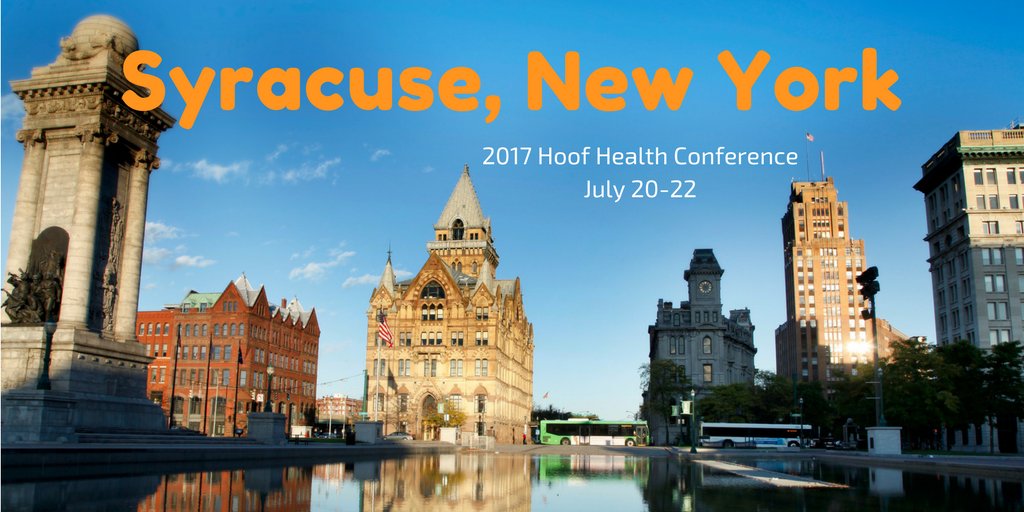 HoofTweeter's tweet photo. The Hoof Health Conference is in Syracuse, NY. Be sure to check out the local flavor- there's lots to do. https://t.co/MKRC0jZhMQ #HHC2017 https://t.co/Lp2PwuqKKc