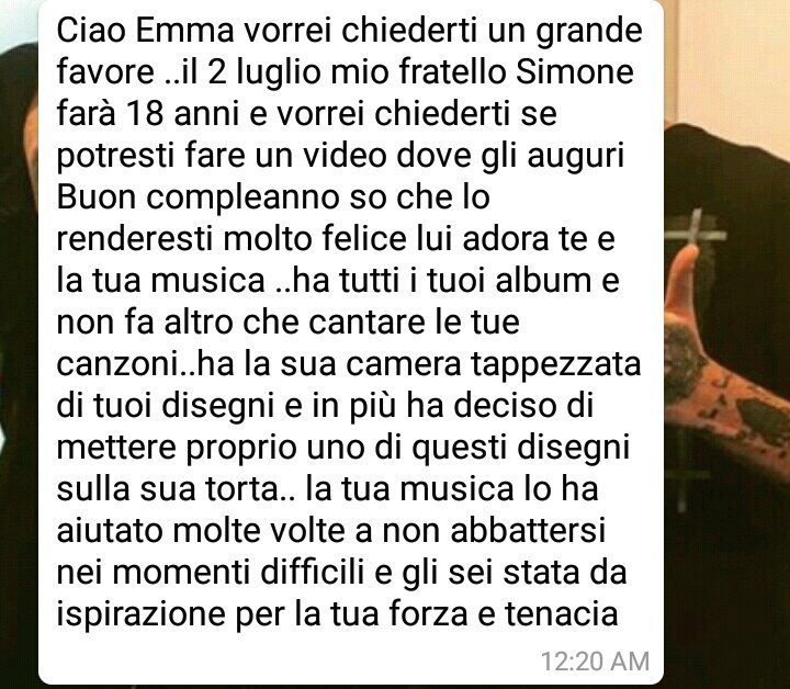 Giulia_Ruga's tweet photo. Cara @MarroneEmma la mia amica non sapeva come farti leggere ciò e ha mandato questo messaggio a me per te. Non leggerai, ma ci proverò.😞 https://t.co/shuKVLQMTm