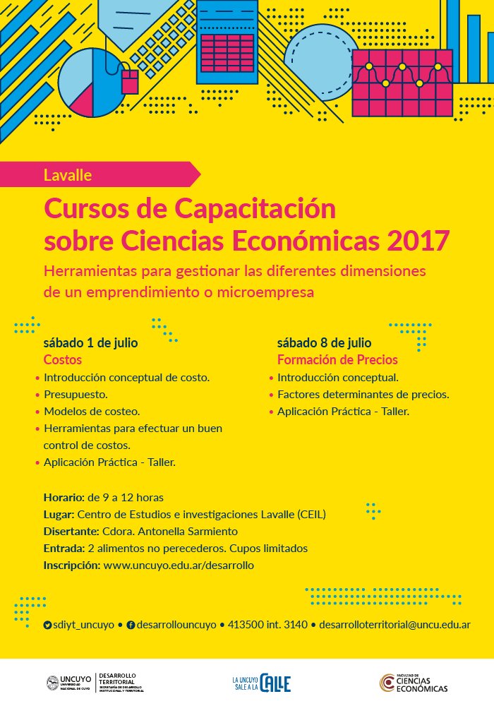 Vinc_UNCuyo's tweet photo. Mejorá los de #Costos de tu #Emprendimiento #Comericio #Pyme

Taller en #Lavalle 
Valor: 2Alimentos
@UNCuyo #SaleALaCalle
@CiudadEsteMza 
RT https://t.co/sP91ZIPCWK