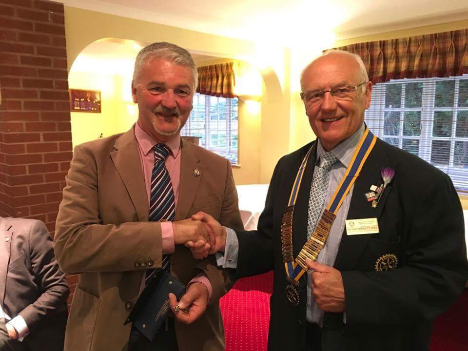 Otter_Rotary's tweet photo. Handover of Presidency for Otter Valley Rotary Club 2017. Thanks Greg Layzell for all your hardwork and  good luck to Peter Bennett. #Rotary https://t.co/hB8a9rznjF