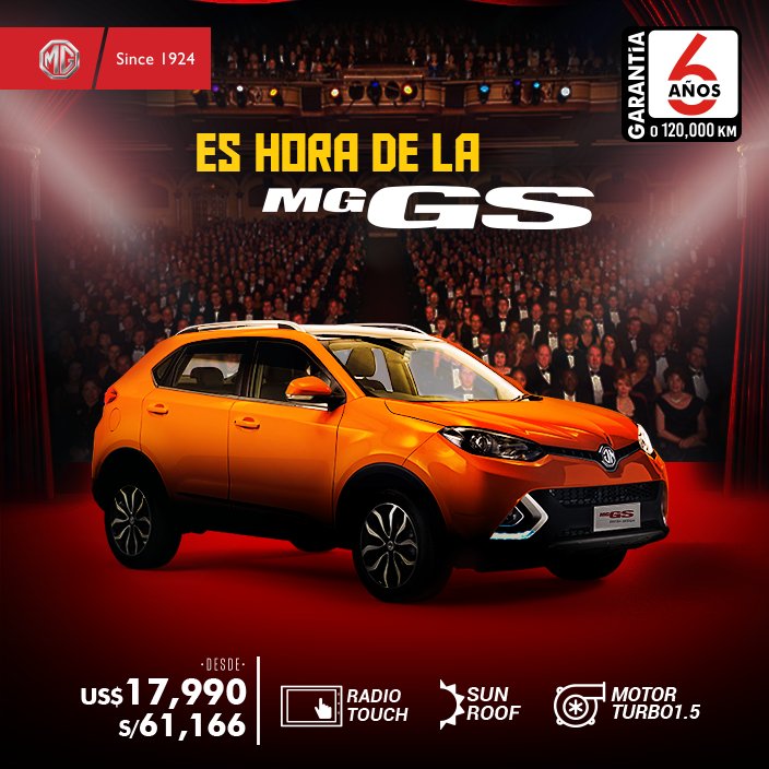 La elegancia a tan solo un click de distancia.
Conoce nuestra MG GS aquí: bit.ly/2fEGoPm. 
T.C. Referencial 3.4