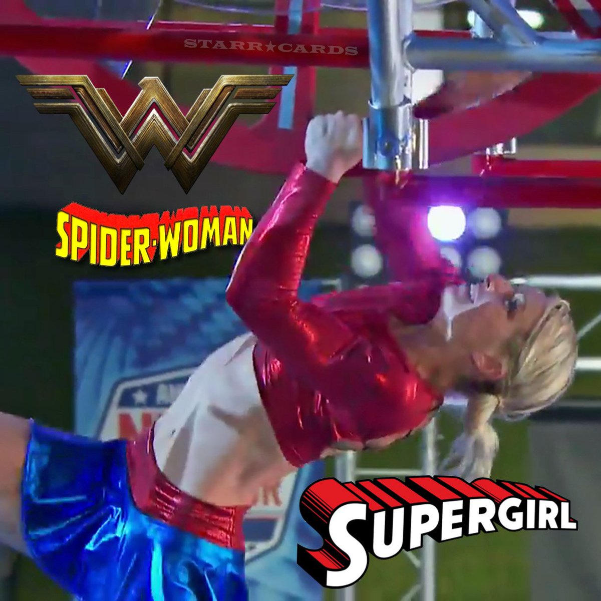 ANW Supergirl #JessieGraff is half #WonderWoman, half Spider-Woman starrcards.com/anw-supergirl-… #AmericanNinjaWarrior