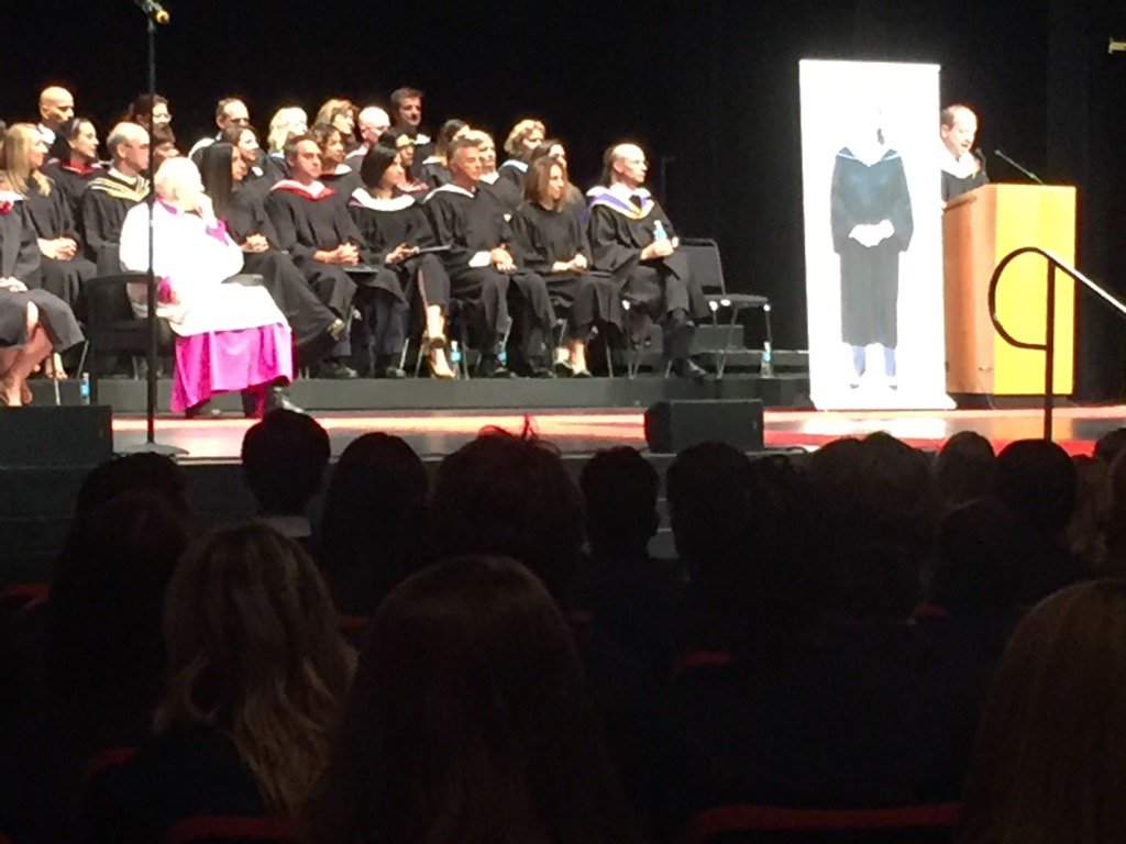 JaneMichael1's tweet image. Honoured to share @NotreDameHCDSB Grad Ceremony! Kudos to Chaplain Wayne! #GoIrish @HCDSB @arlo772 with Anna Prkacin