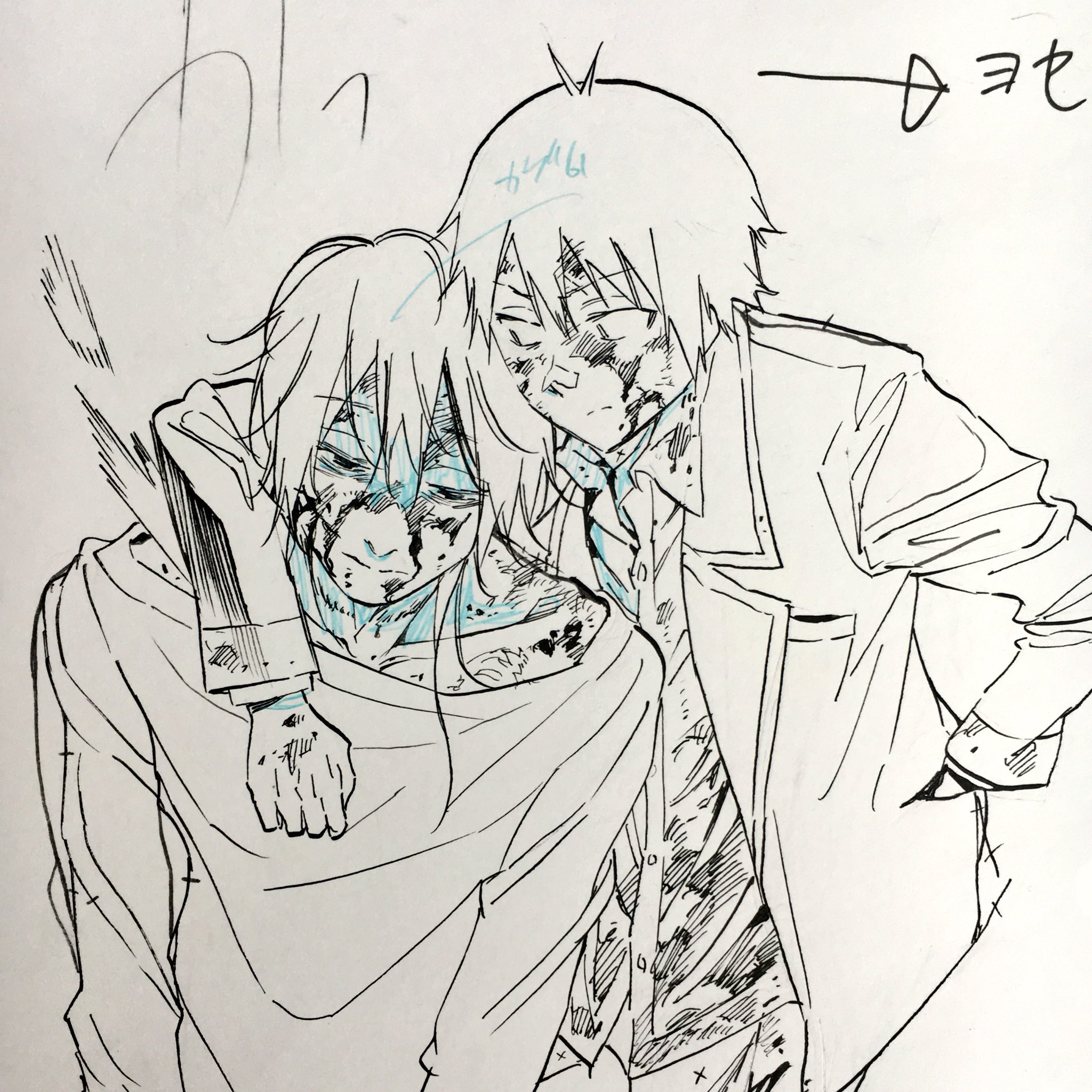 渡辺静 巻発売中 本日 週刊少年マガジン発売日 リアルアカウント も掲載されてます 今回のメインはav女優と童貞の話なんですが この2人も出てます あいかわらず血でてます よろしくお願いします