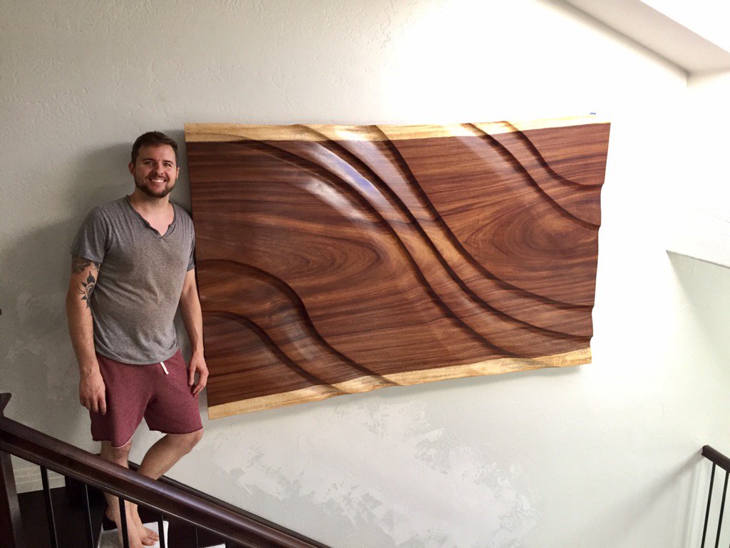 Big wall carving done by Grant Plummer to finish off our remodel! Follow him on instagram! @heartandgrain