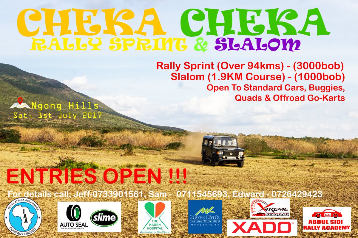Alvikibet's tweet photo. Slalom Entry fee is 1k and entries are still open.
@AutoblogKE #chekacheka
2 days to go. https://t.co/gf3la9bhRg