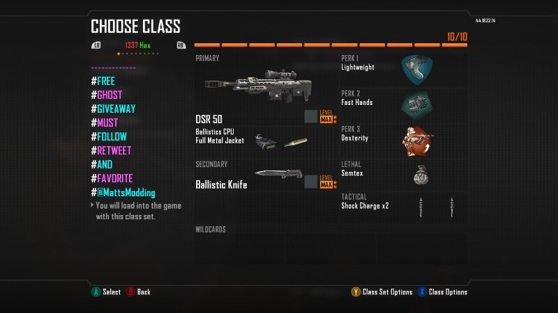 MattsModding's tweet image. Free Ghost camo and double DSR giveaway! 😜 REWEET

@HyperRTs @Relay_RTs @DarkRTs1 @GamerRetweeters @AlienRTs @YTRetweets @GamerRTer @FlyRts