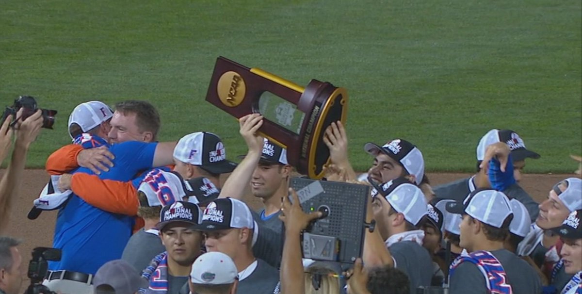 NATIONAL CHAMPS!  The Florida Gators win the College World Series for the first time https://t.co/cZfqF5IX1I