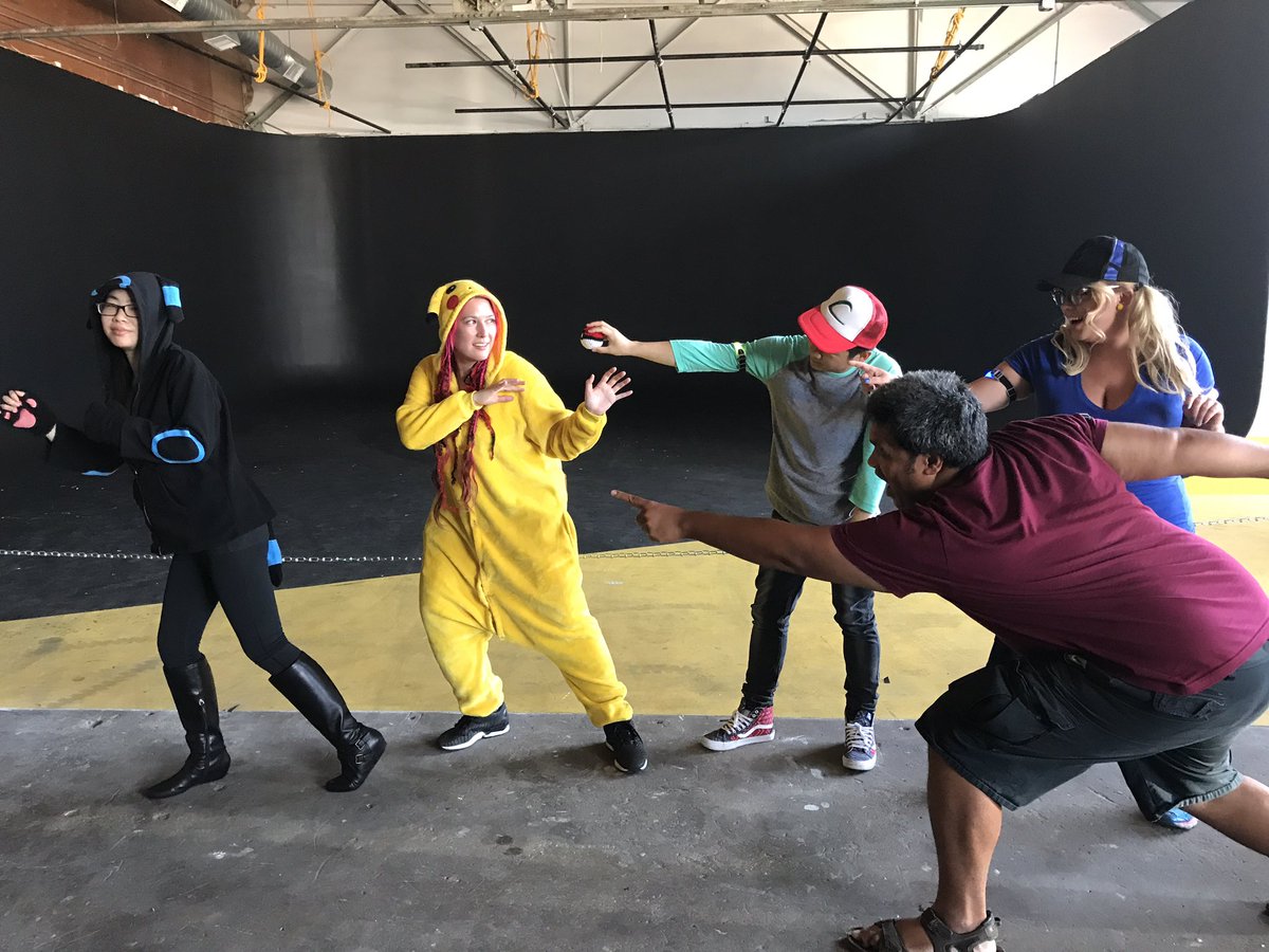 pinguino's tweet photo. Spent all day on a set as a pikachu! #pgcla https://t.co/hiSFK4yJyx
