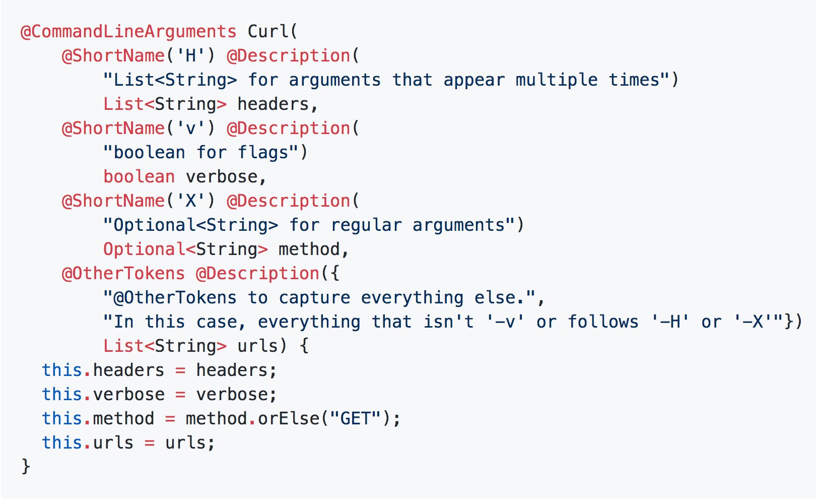 Java on Twitter: "Check out jbock, a simple annotation processor that  generates a getopt_long-inspired CLI parser. #Java https://t.co/bFEXp4Pmu8  https://t.co/o2NvHZz8Ay" / Twitter