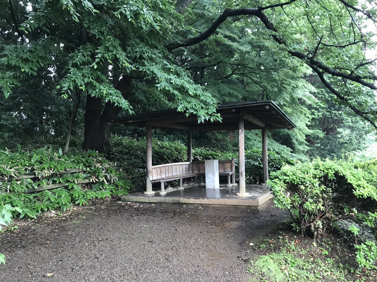 シバハラ V Twitter 東屋 雨の新宿御苑はしっとりしていて とても静かで 言の葉の庭