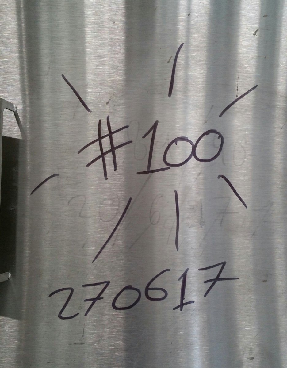 Wederom een mijlpaal. Brouwsel nummer 100.

Welk bier het is en voor wie zal alleen de opdrachtgever weten. .