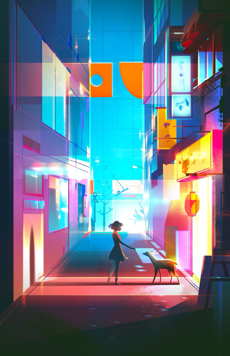 Adobe's tweet image. Drawing inspiration from scenes and 📷's of Japan's landscape, illustrator Jenny Yu creates magical "Cityscapes:" adobe.ly/2sPFtUp