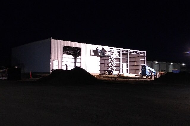 SilverlineSC's tweet photo. Gotta work with Mother Nature, even if it means late hours. Work progressing on the latest addition to Munro Industrial Park in @City_SC https://t.co/9gVqVoSgNH