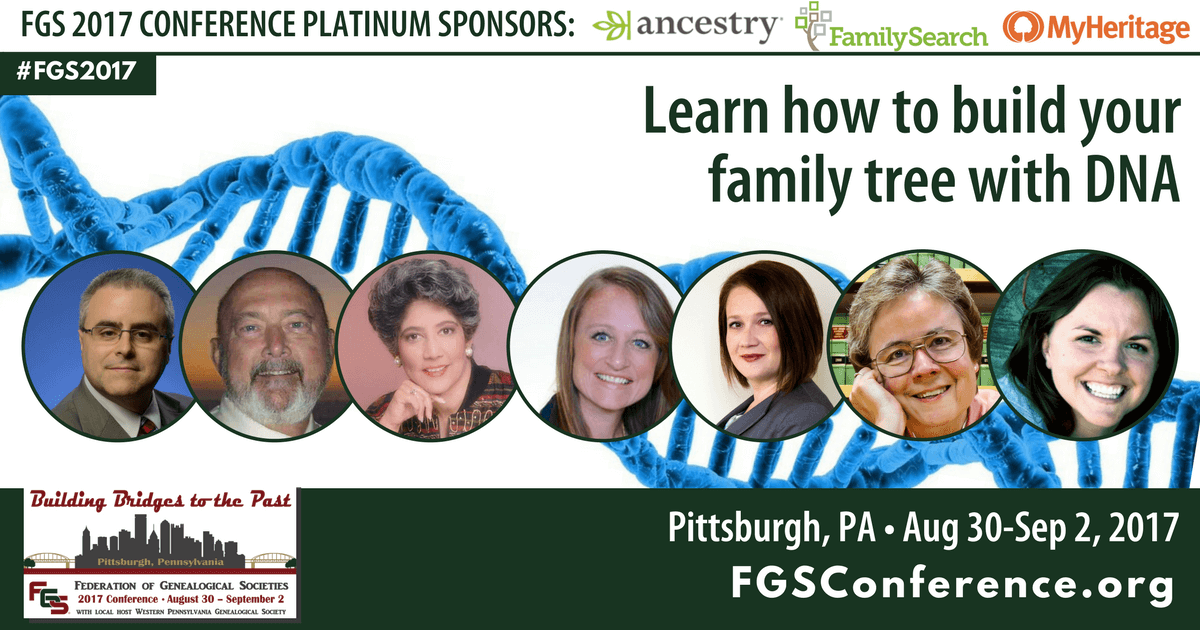 From beginner to advanced methods of using DNA for #familyhistory, #FGS2017 can help! bit.ly/2tH7nj1 #genealogy