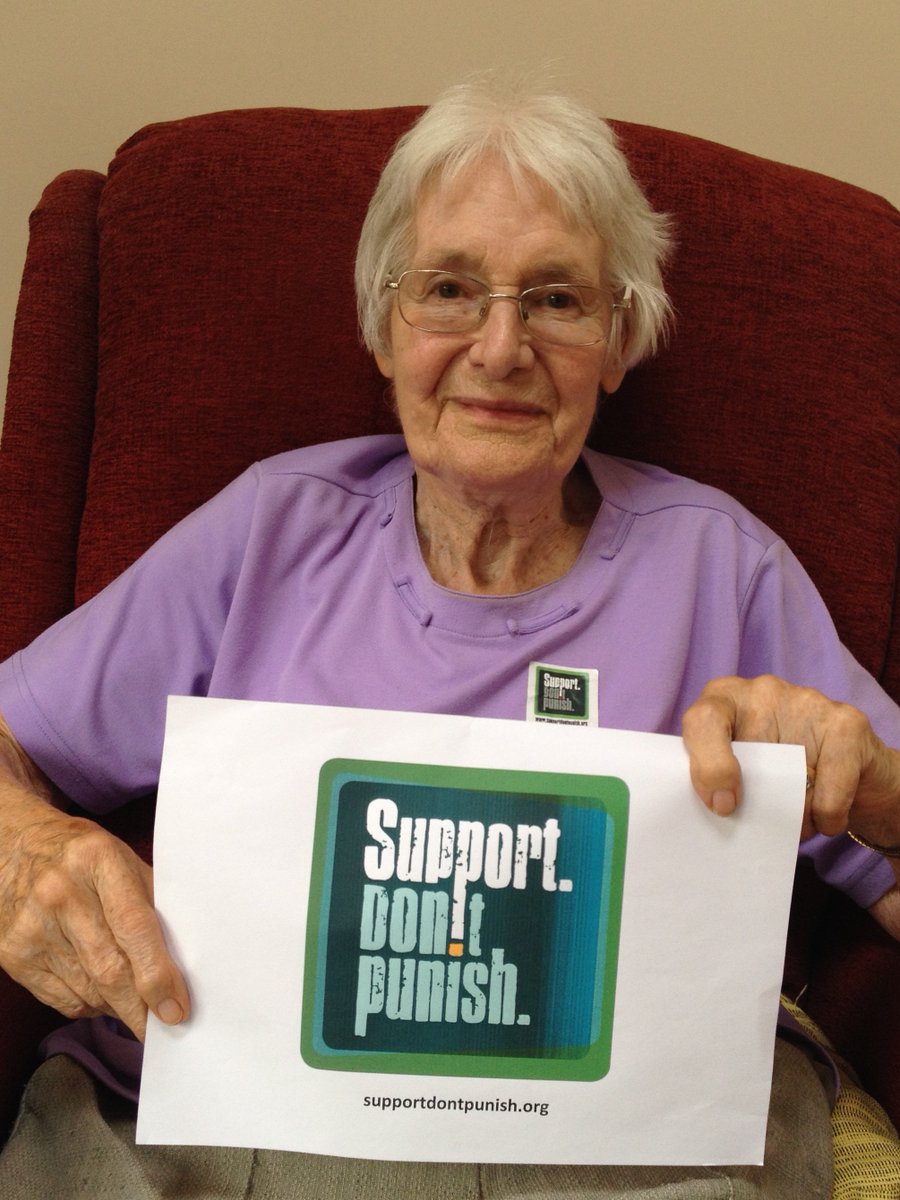 judithyates1's tweet photo. With combined age of 232yrs, we have a fair amount of lived experience so listen when we say again for 2017 #SupportDon'tPunish @idpc https://t.co/X5jBc8E6YD