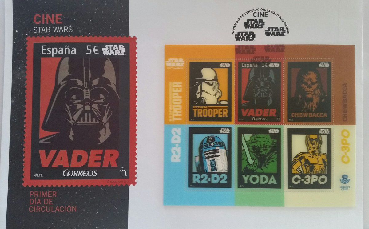 aropero's tweet photo. Impresionantes los sellos de @Correos de Star Wars (con holografía) y de La Abadía del crimen. Míticos!! https://t.co/FjfVDVaLf5