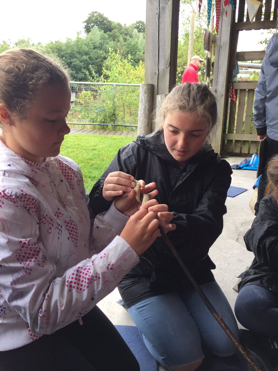 Year 6s making homemade bread at the Eden Project
