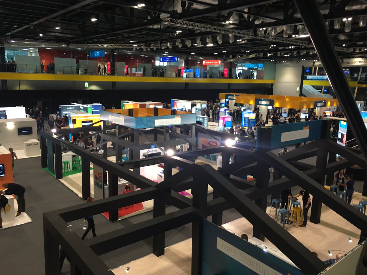 Exhibition floor at #AWSSummit London