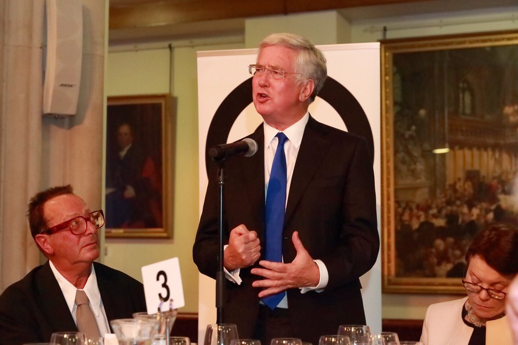 DefenceHQ's tweet photo. Defence Secretary was proud to speak at the Margaret Thatcher Conference on Security last night @CPSThinkTank #MTSecurity17 https://t.co/cndRxF8k9R
