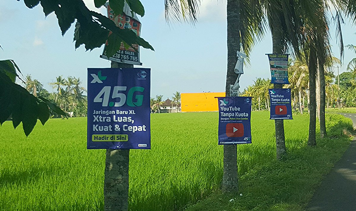 kuta53's tweet photo. Please #xlaxiata @myXL stop visually polluting our beautiful village in Bali. #pollution #telkoms https://t.co/QCF5LK6B9D