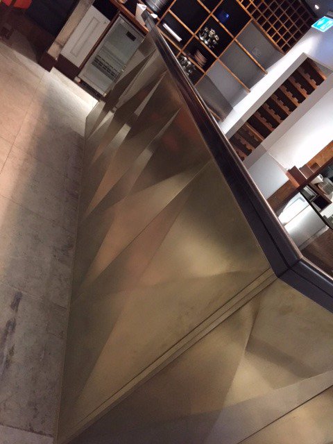 DGProInteriors's tweet photo. Wood? Metal? Wood? Metal???  those clever workshop guys make it hard to tell!! #bespoke #joinery #shopfitting #craftmanship #fitout https://t.co/tJxyCxuxiG